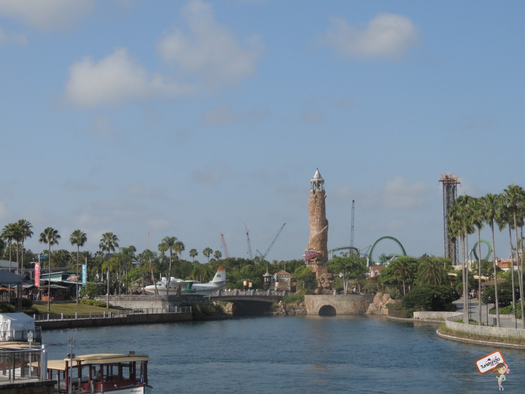 Vista de longo dos dois parques: Universal & Island