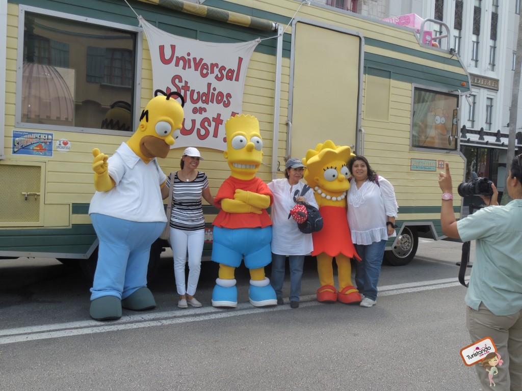 Uma pausa para foto com Os Simpsons 
