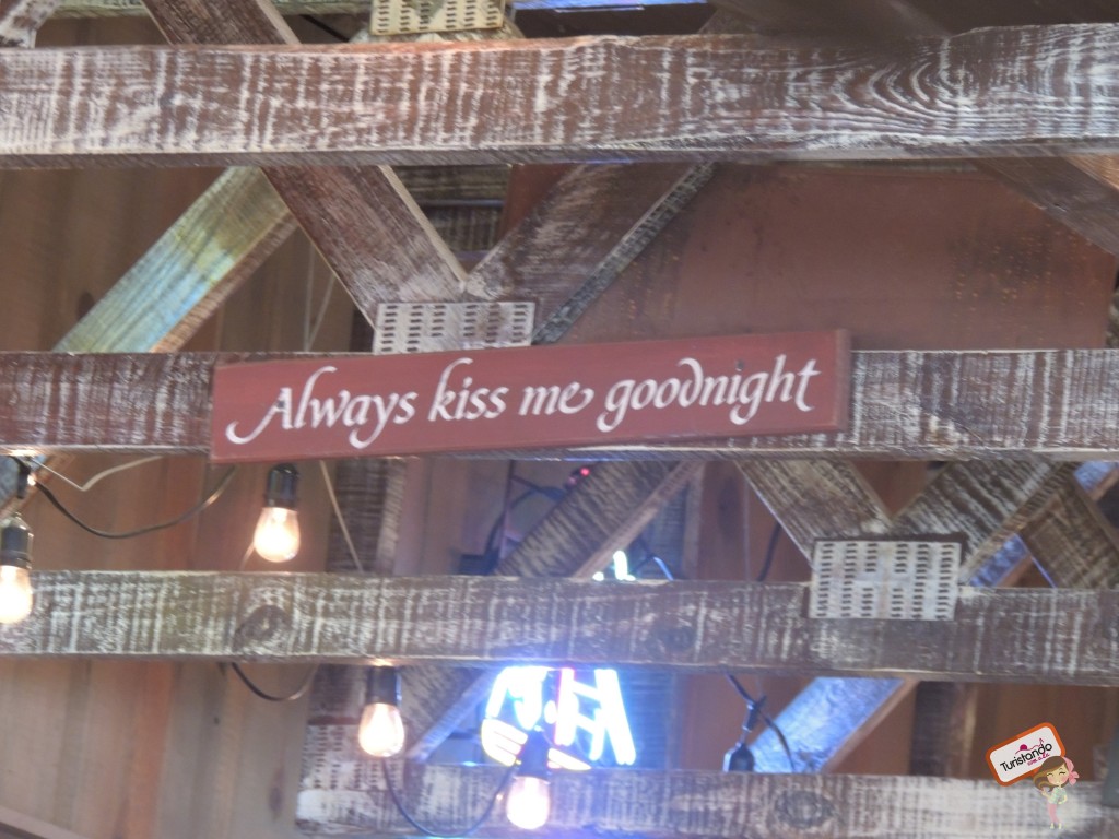 Frases do Forest Gum no restaurante Bubba Gump